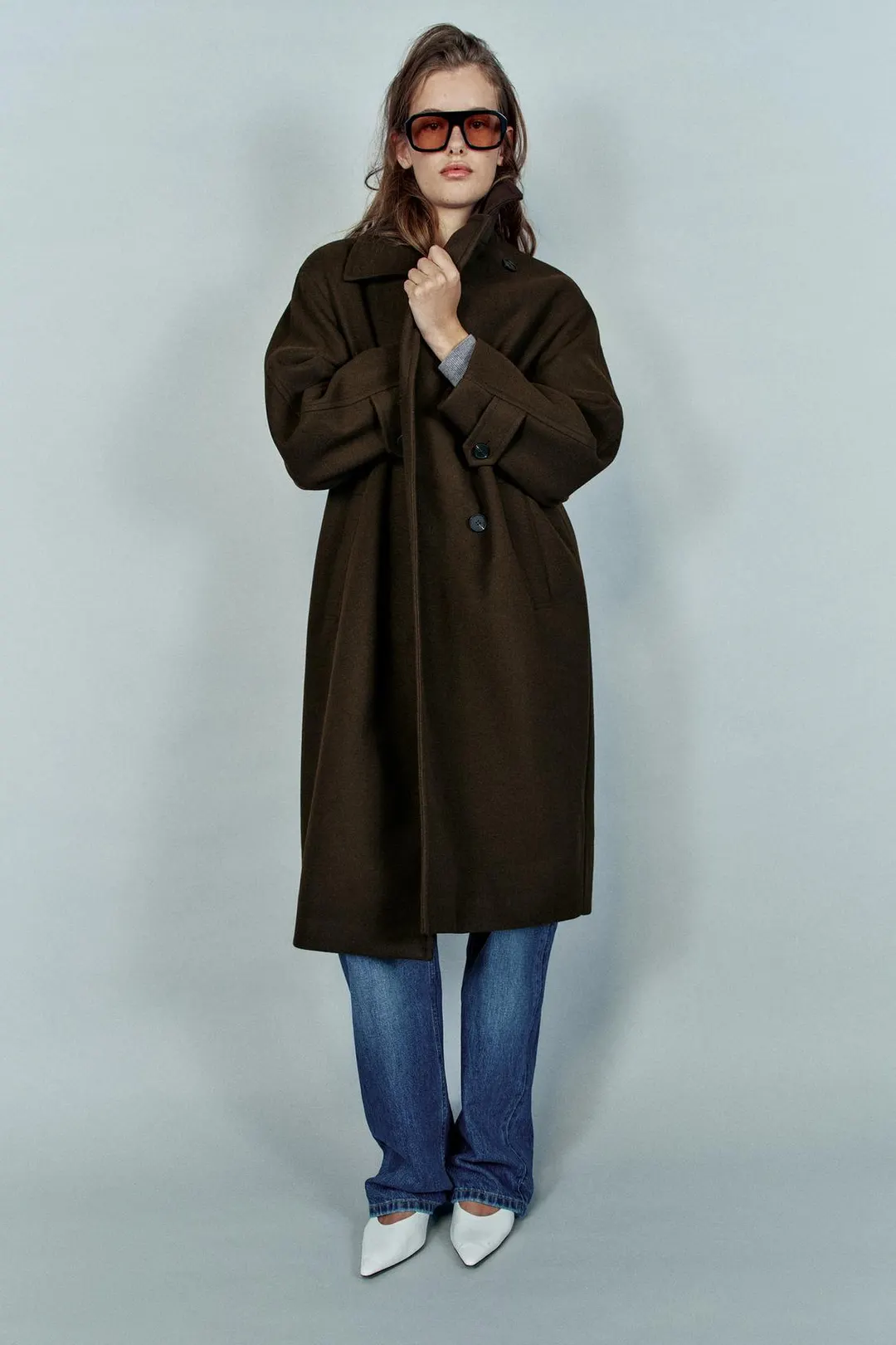Мягкое пальто оверсайз, Zara