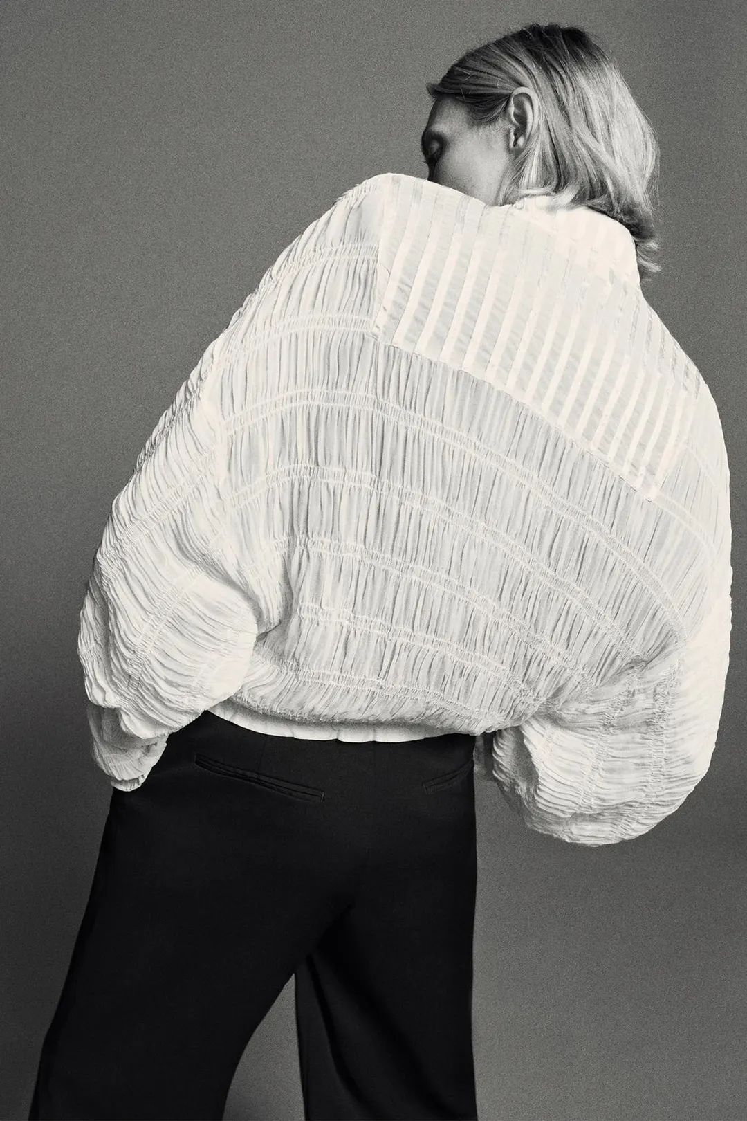 Бомбер со сборками ZW Collection, Zara