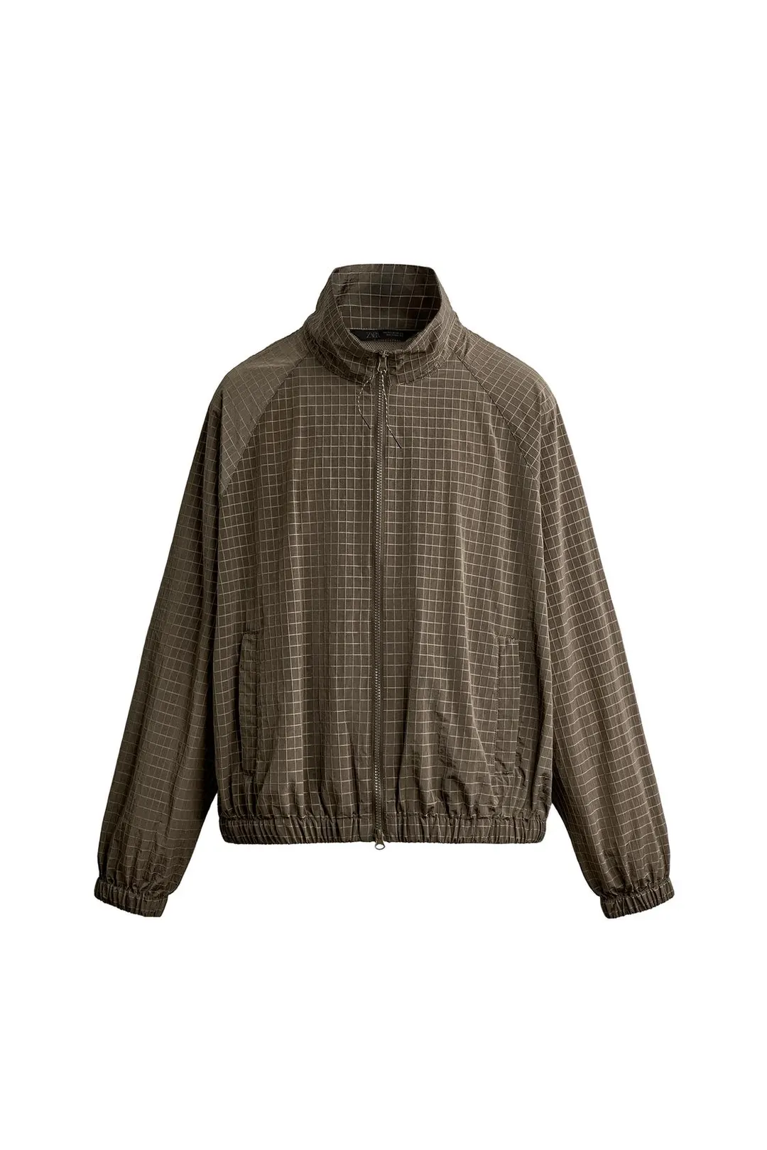 Куртка из технического жаккарда в клетку, Zara