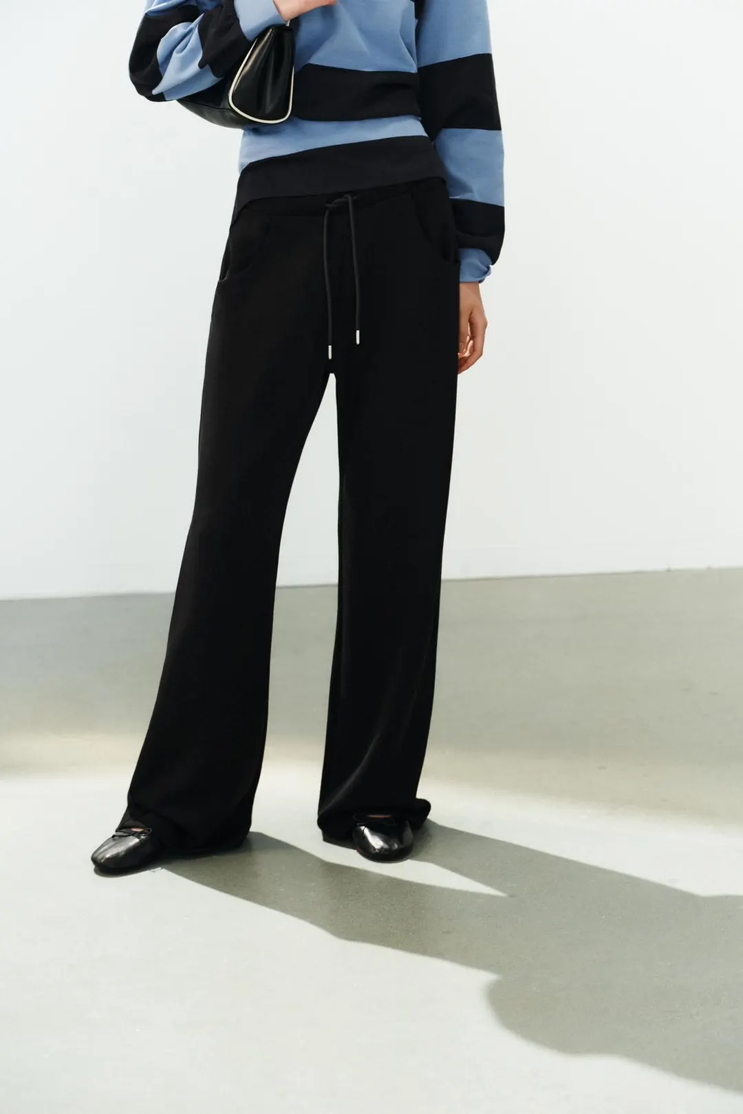 Расклешенные брюки из интерлока, Zara