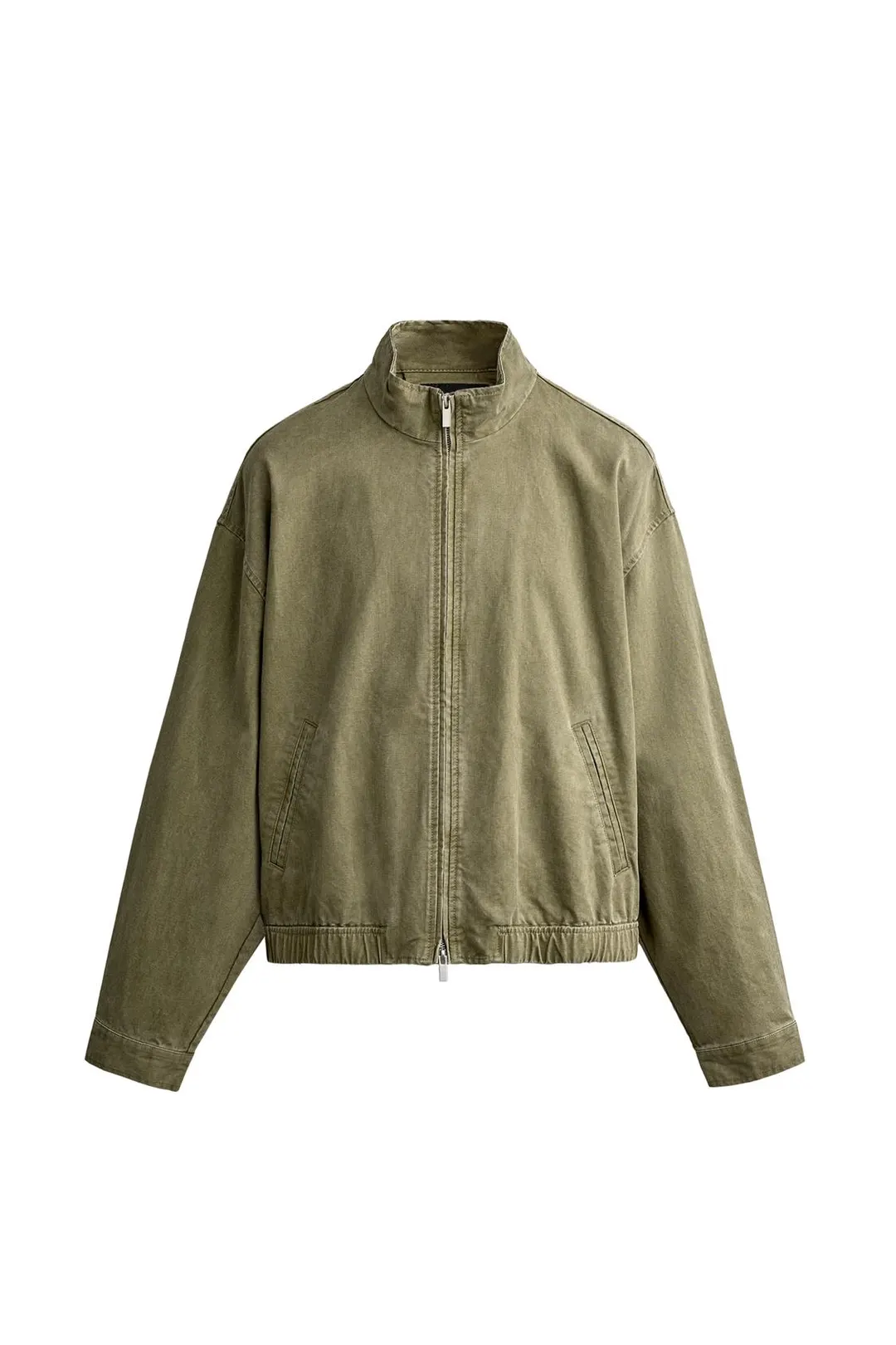 Укороченная куртка с эффектом стирки, Zara