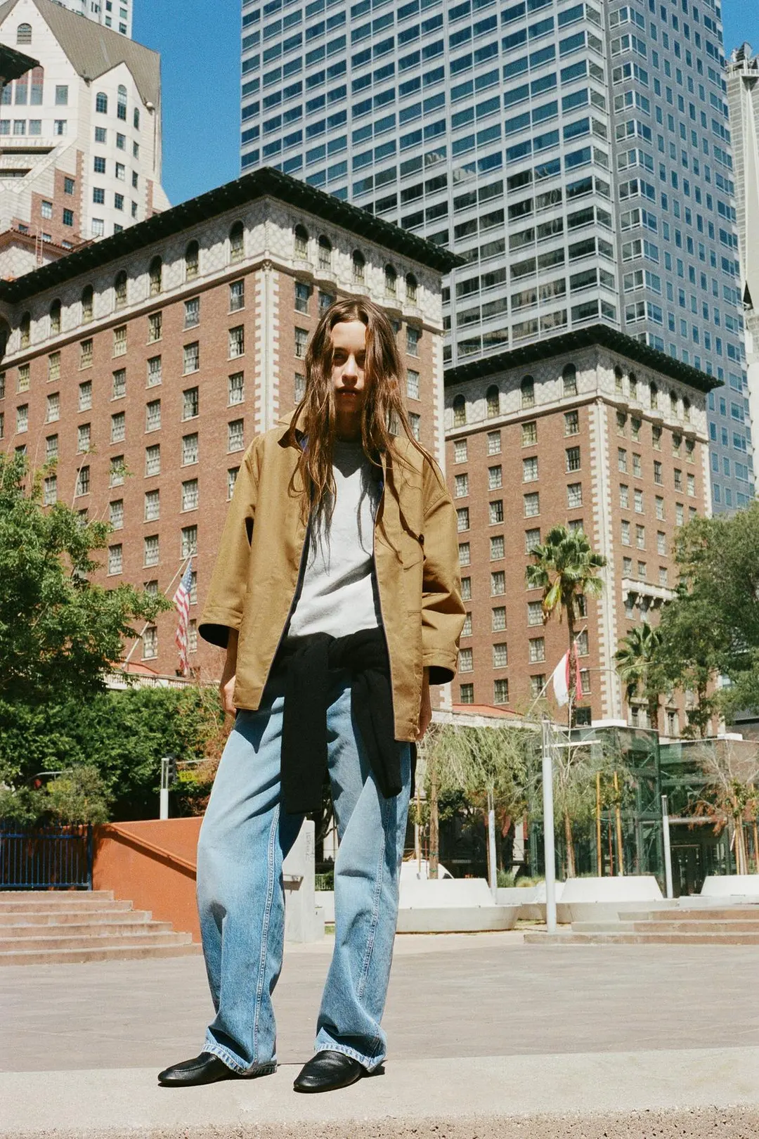 Тренч короткий ZW Collection двусторонний, Zara