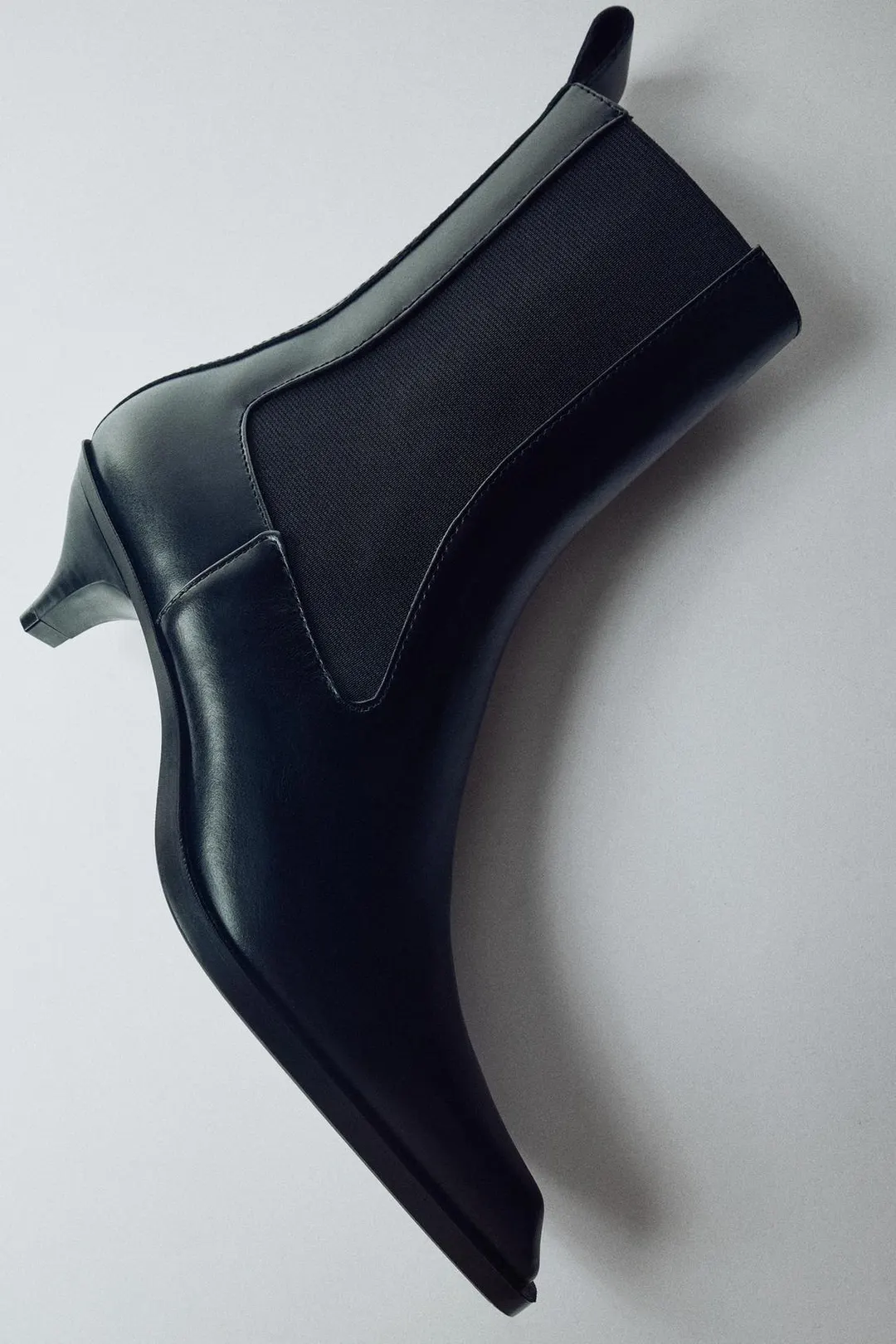 Ботильоны комбинированные на каблуке kitten heel, Zara