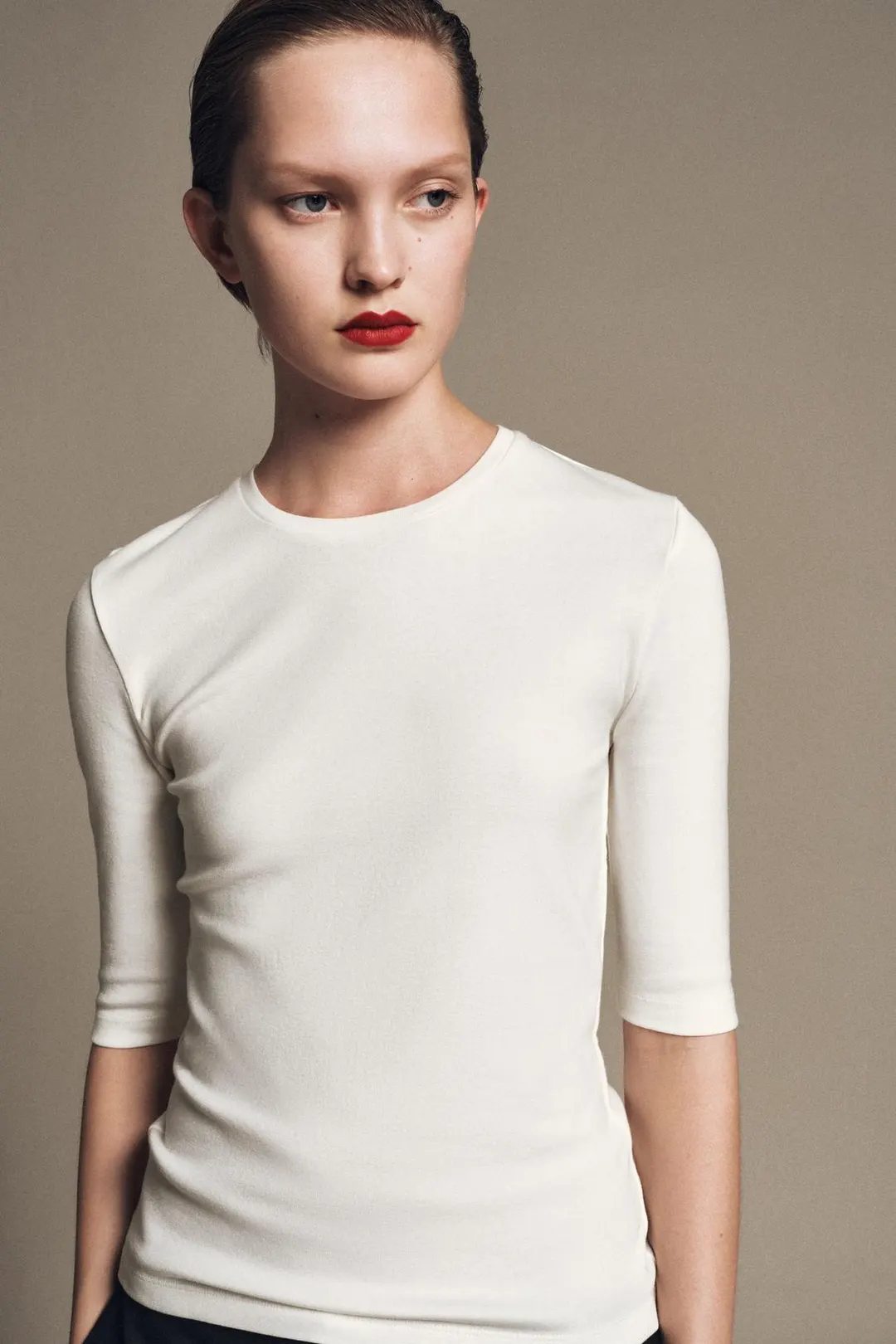Футболка с рукавами до локтя, Zara