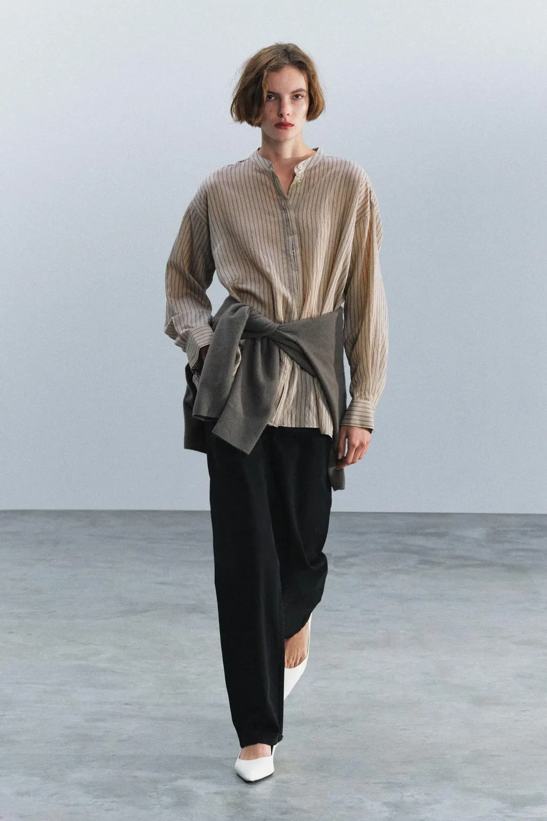 Рубашка в полоску ZW Collection, Zara