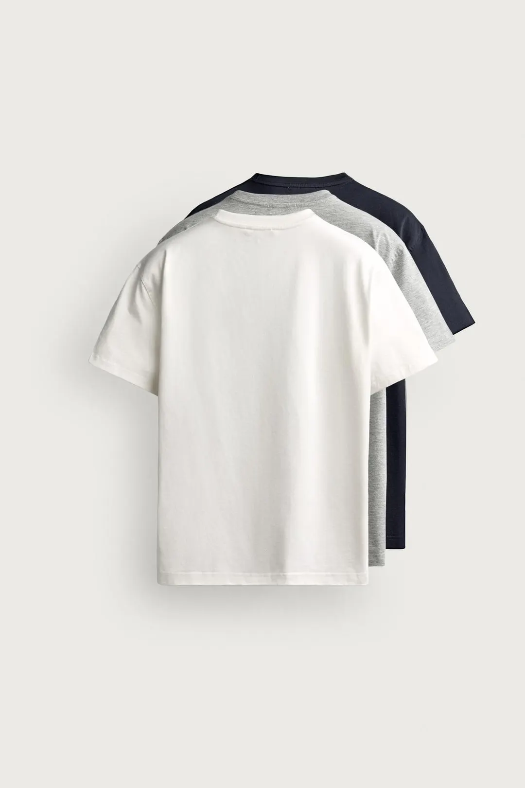 Футболки базовые из плотного материала, 3 шт., Zara