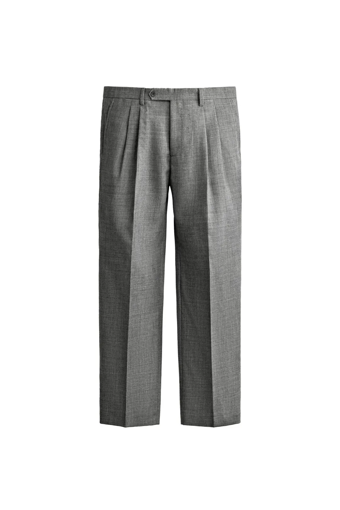 Брюки со складками из 100% шерсти, Zara