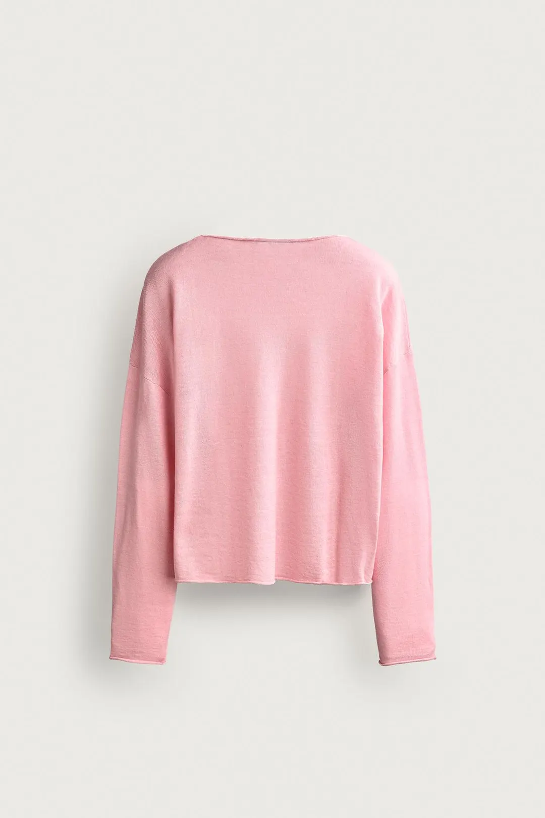 Свитер укороченного кроя из смеси льна и шерсти, Zara