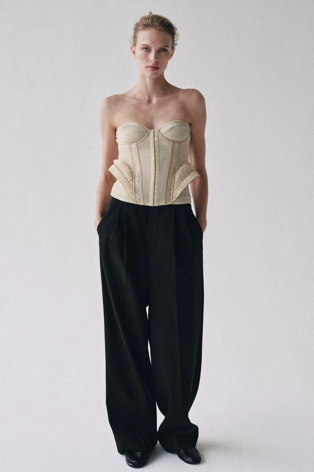 Комбинированный фактурный корсет, Zara