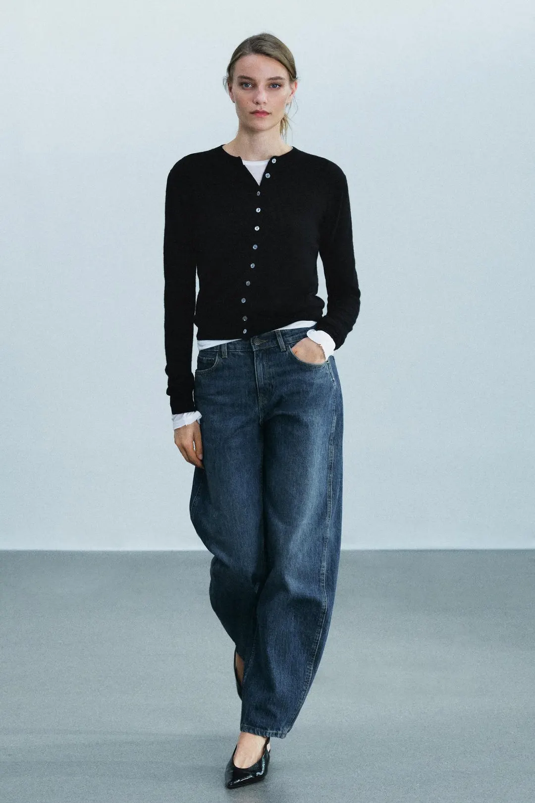 Джинсы ZW Collection прямого изогнутого кроя с низкой посадкой, Zara