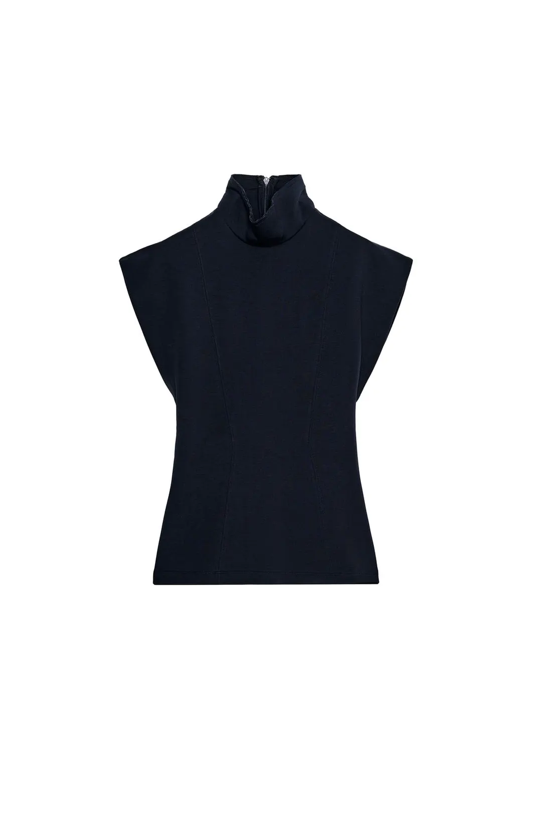 Топ из интерлока с высоким воротником, Zara