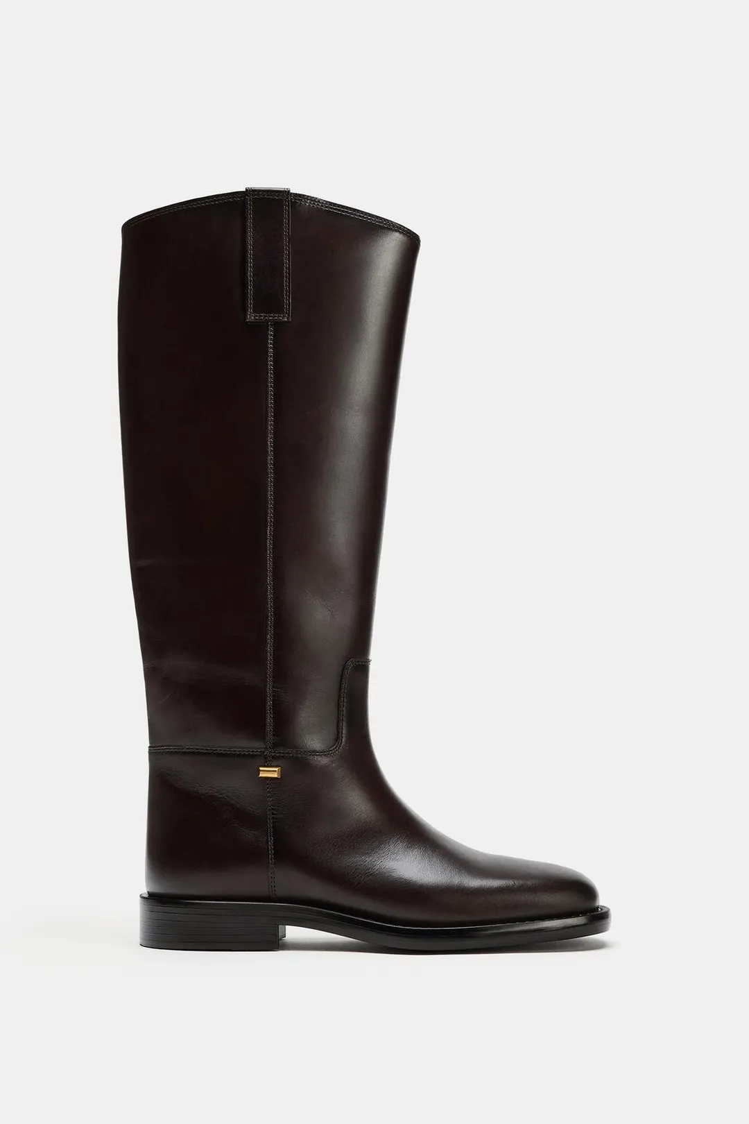 Кожаные сапоги для верховой езды, Zara