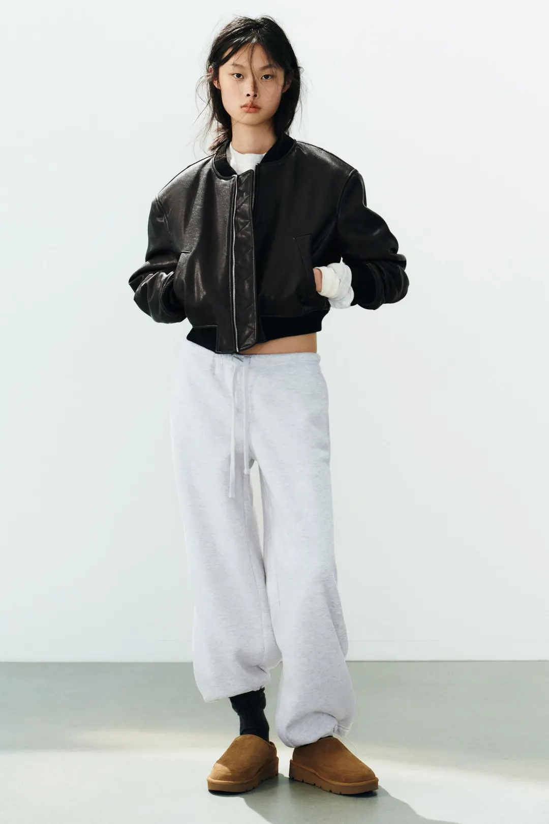 Мюли из кожи и искусственного меха, Zara