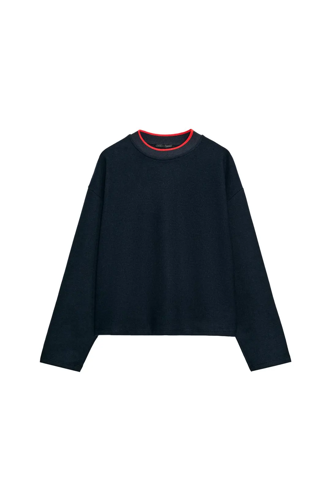 Мягкий свитшот с контрастными полосками, Zara