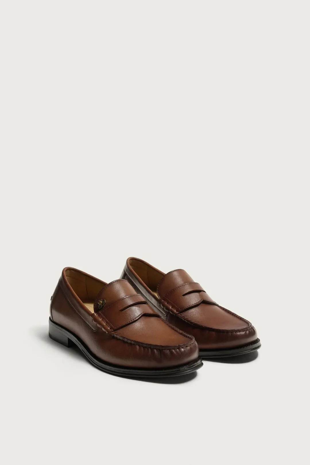 Лоферы кожаные FRUIT OF THE LOOM™, Zara
