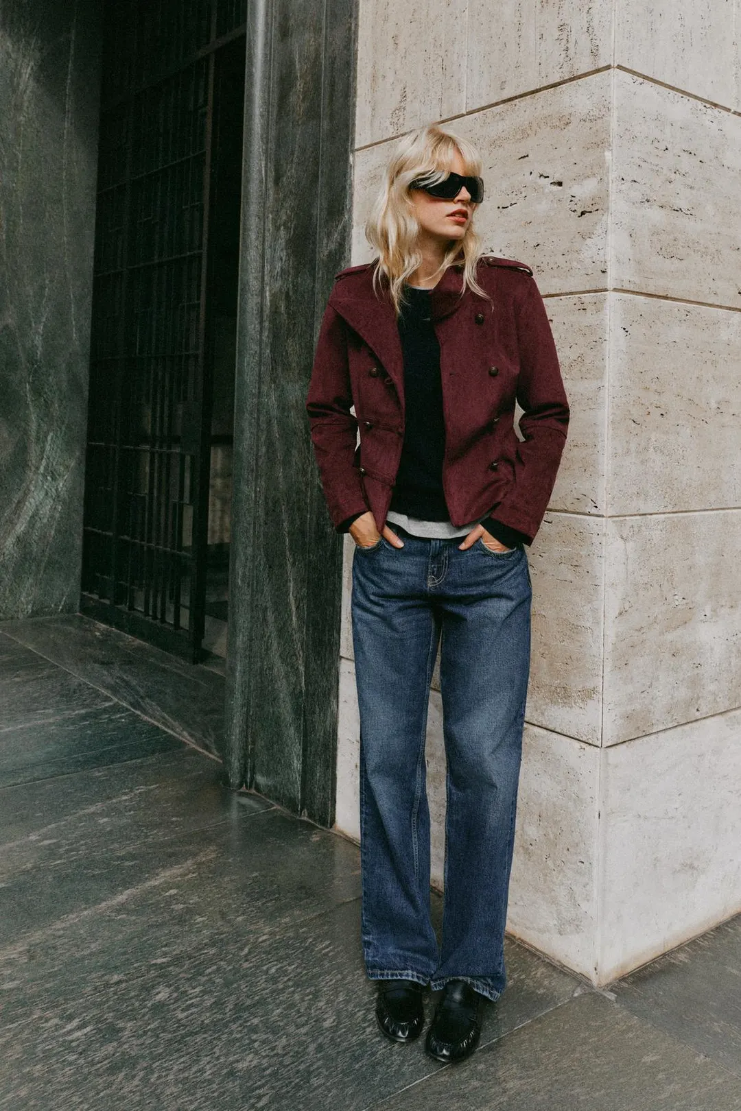 Куртка под замшу с застежкой-клевант, Zara