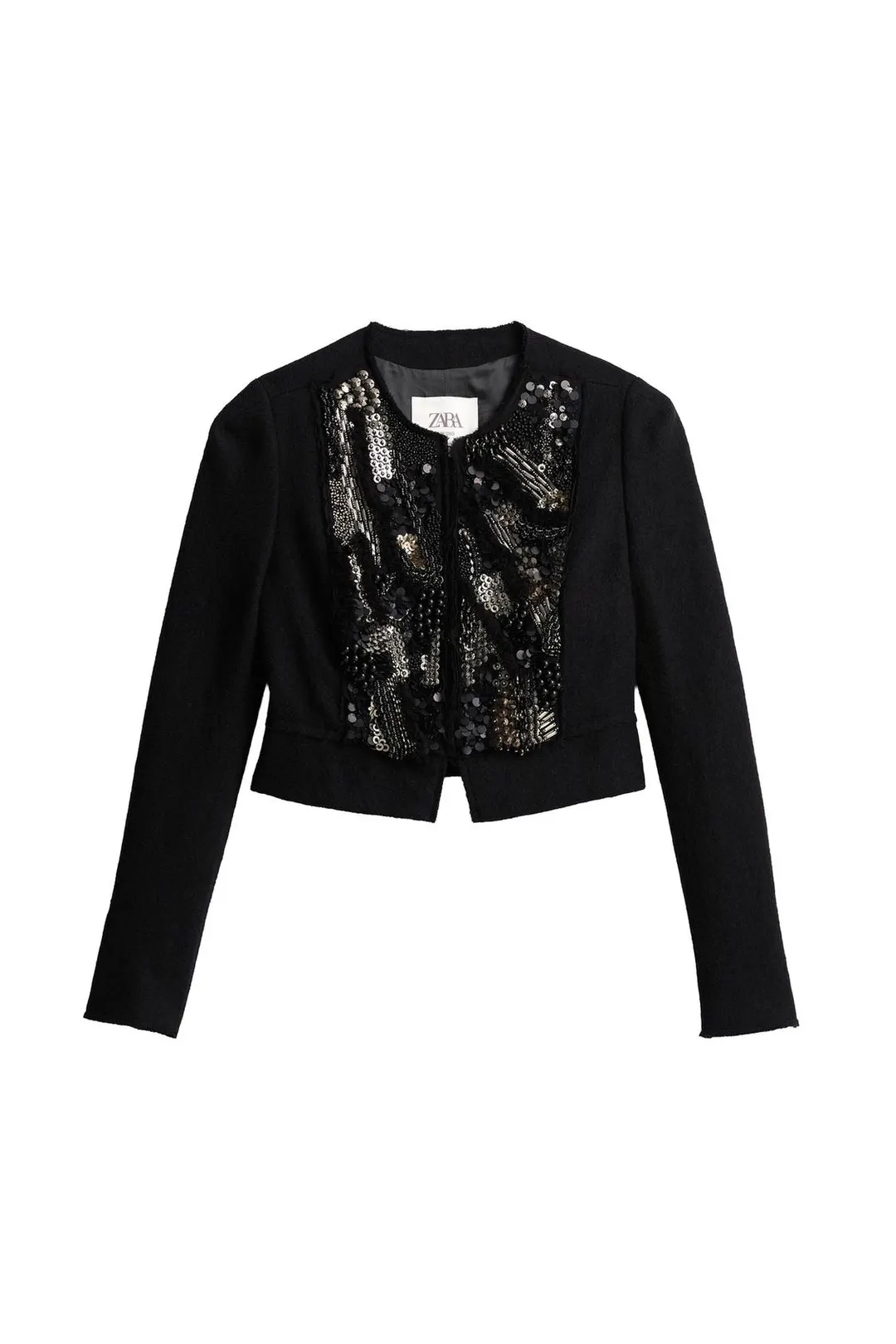 Жакет из 100% шерсти с бусинами Limited Edition, Zara