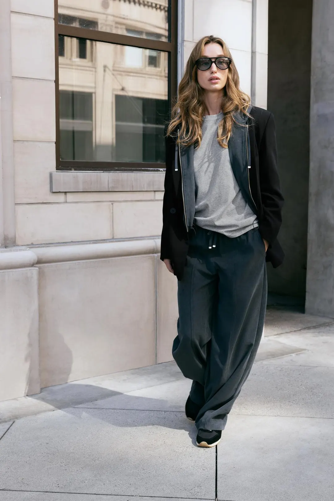 Двубортный блейзер оверсайз, Zara
