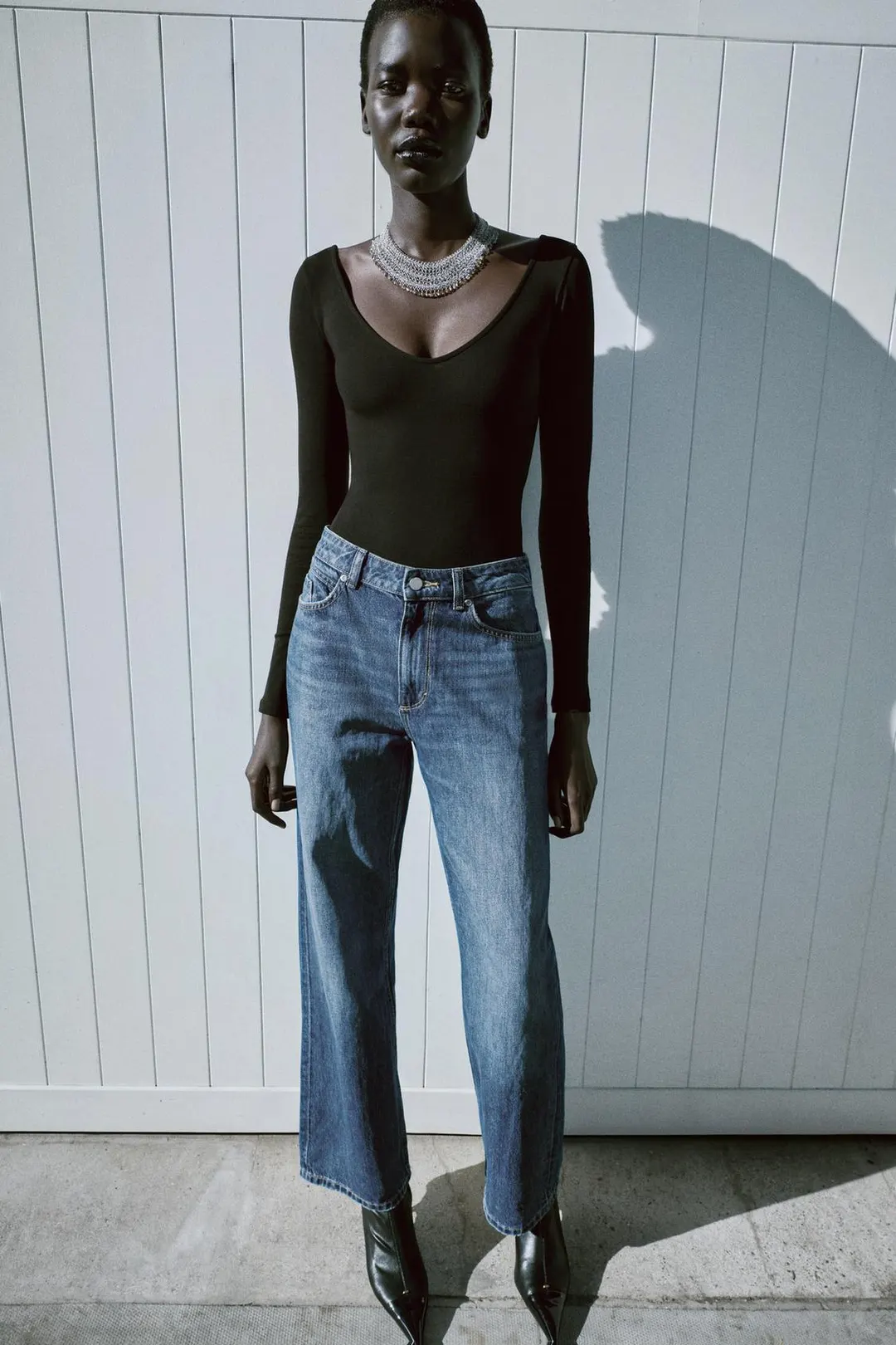 Боди с V-образным вырезом, Zara