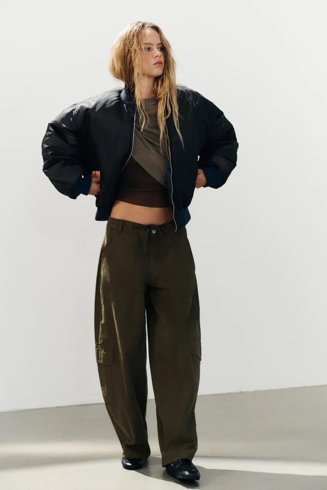 Бомбер двусторонний оверсайз, Zara