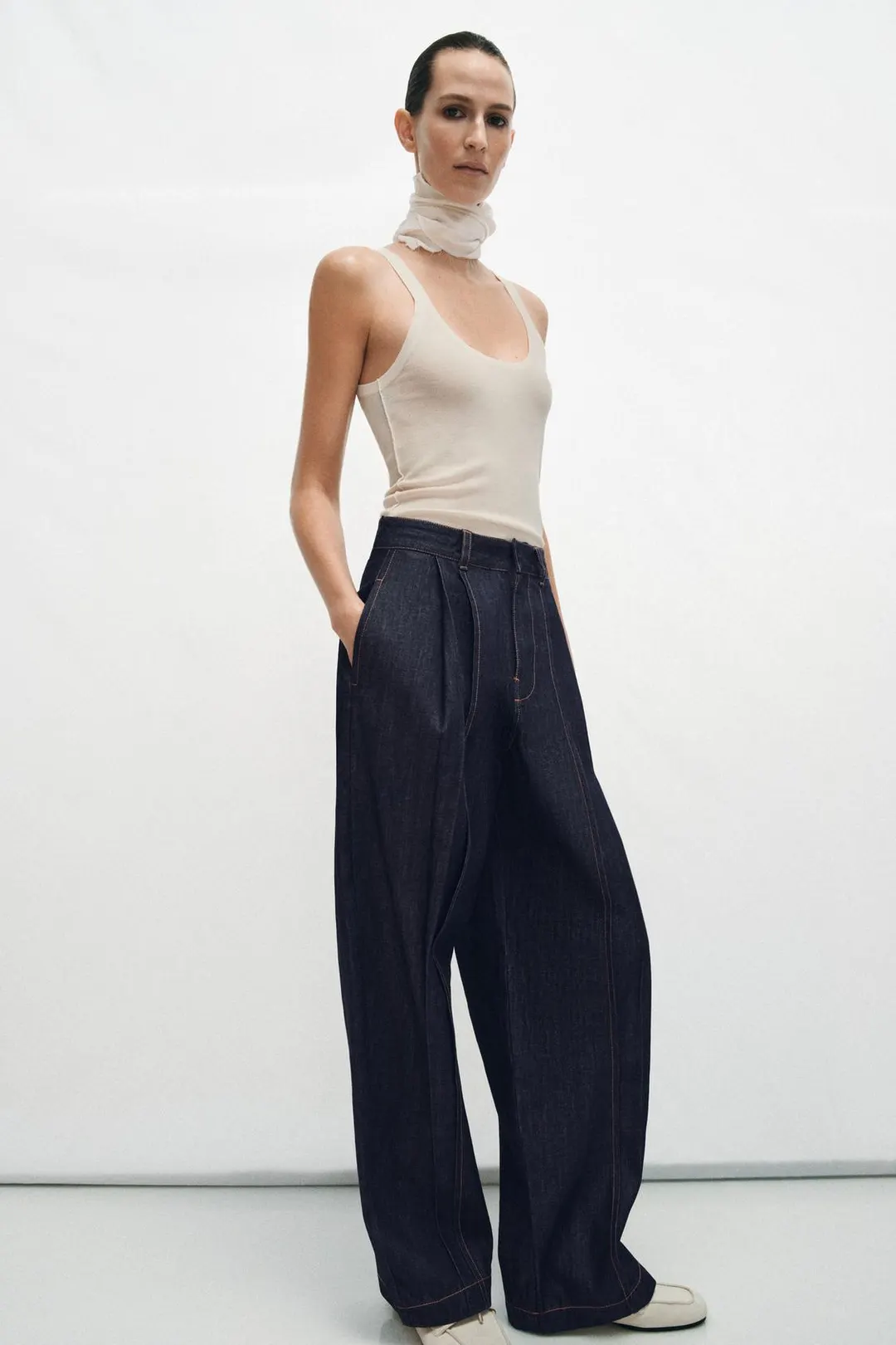 Топ без рукавов тонкой вязки, Zara