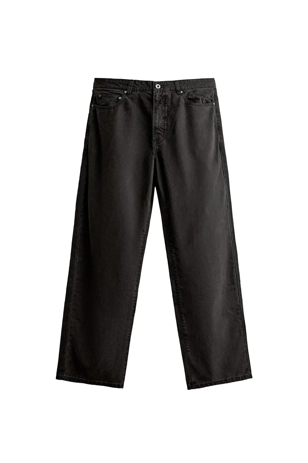Брюки прямого кроя из лиоцелла и хлопка, Zara