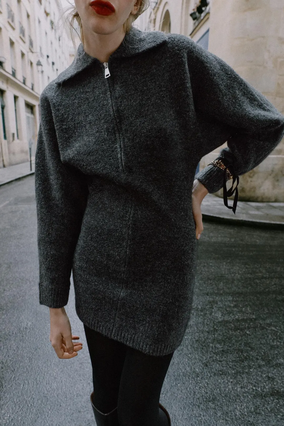 Платье мини трикотажное, Zara
