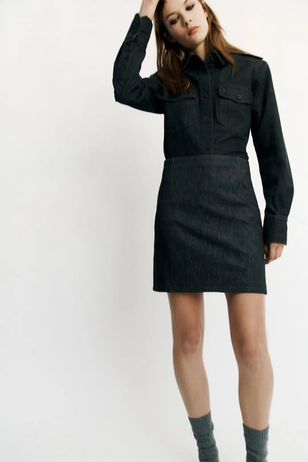 Юбка джинсовая TRF, Zara