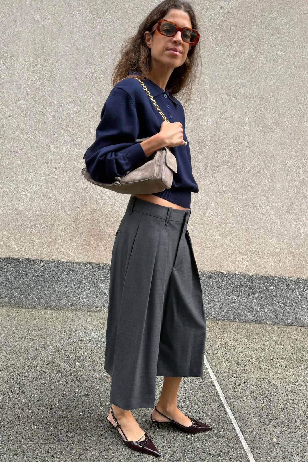 Бермуды костюмные из смесовой шерсти ZW Collection, Zara