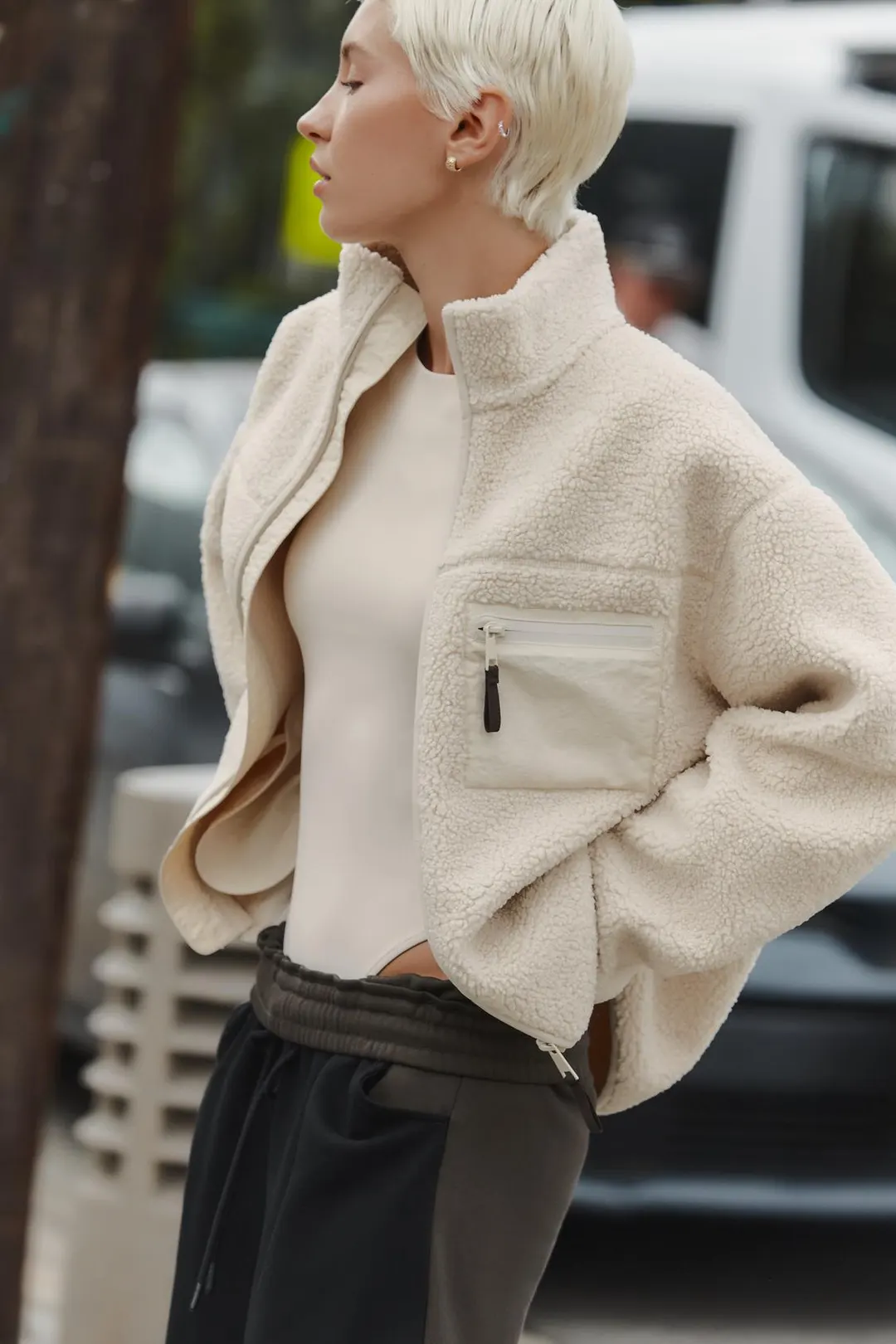 Брюки из комбинированного флиса, Zara