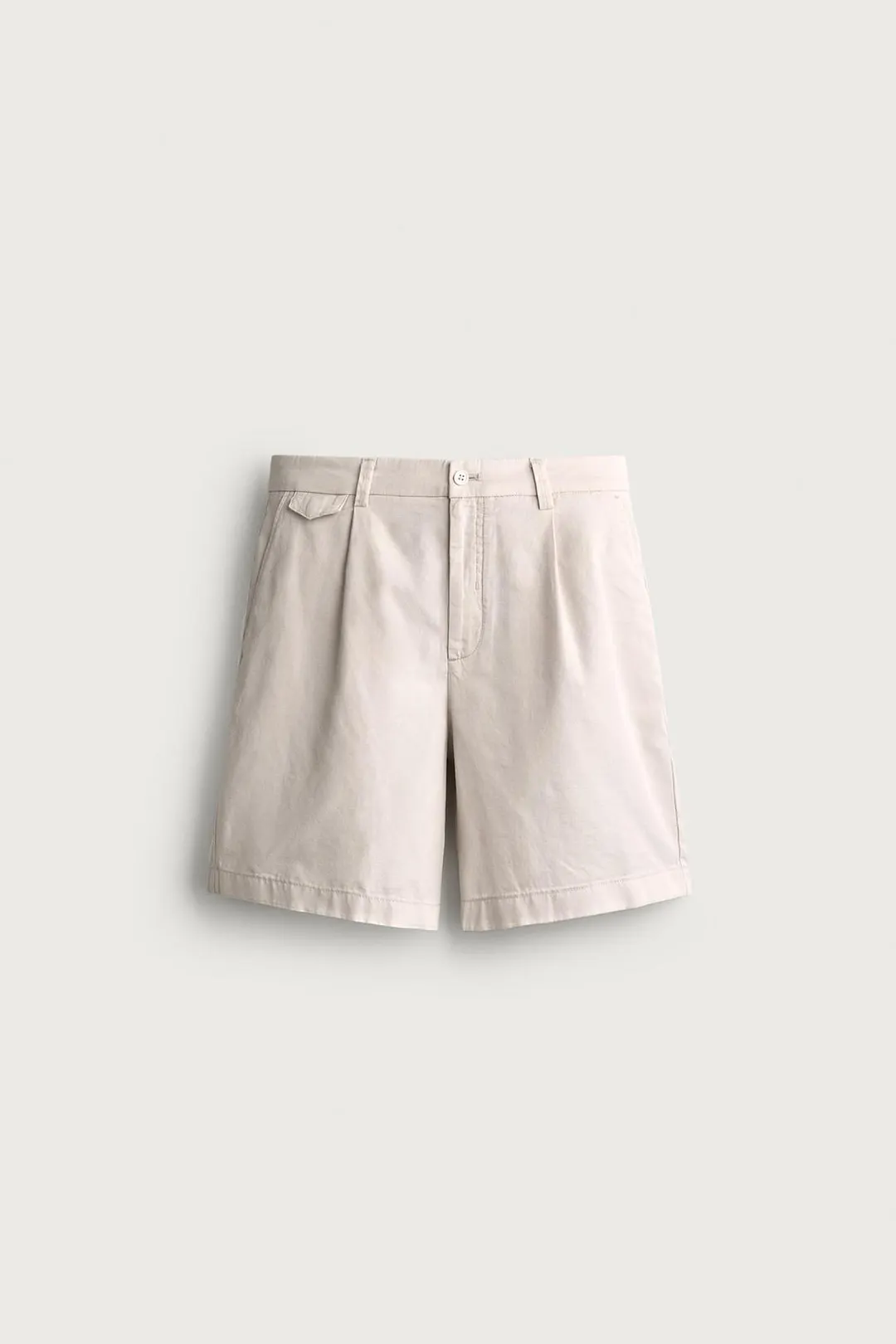 Бермуды стандартного кроя со складками, Zara