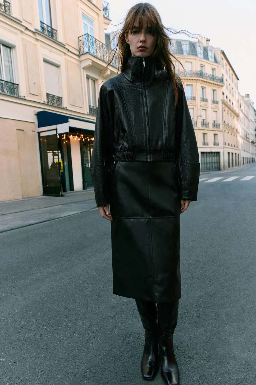 Куртка короткая под кожу, Zara