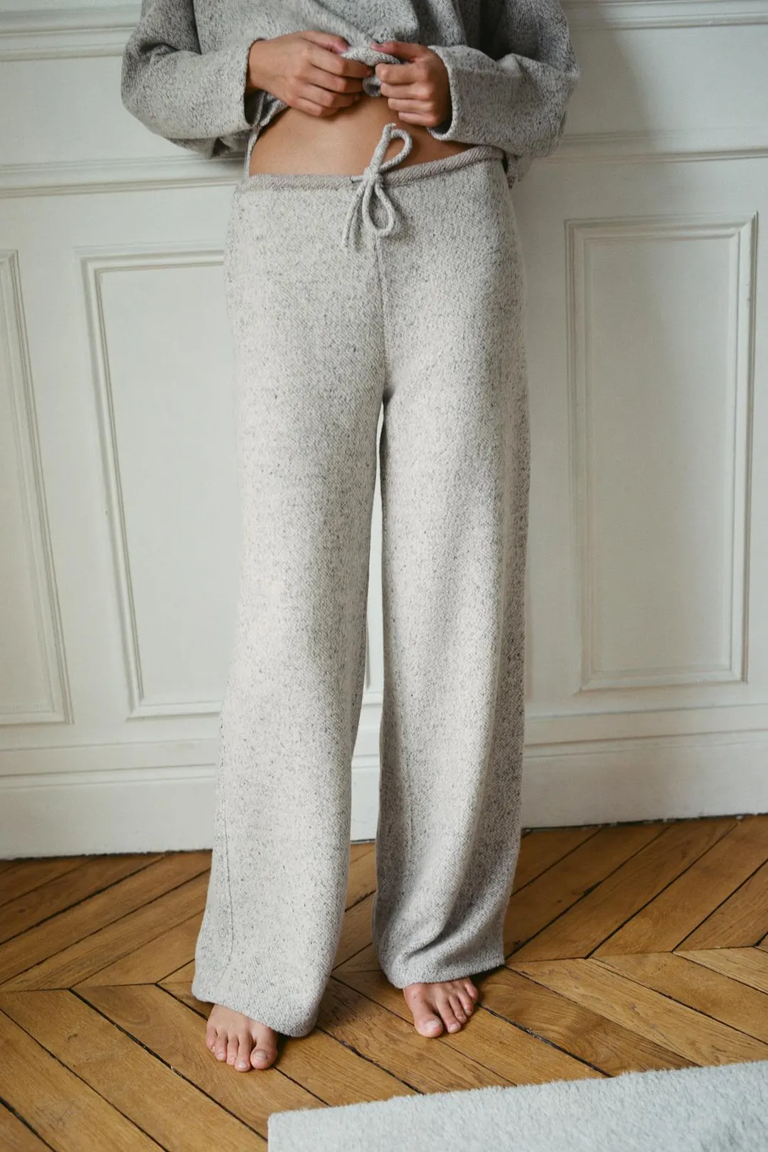 Мягкие меланжевые брюки, Zara