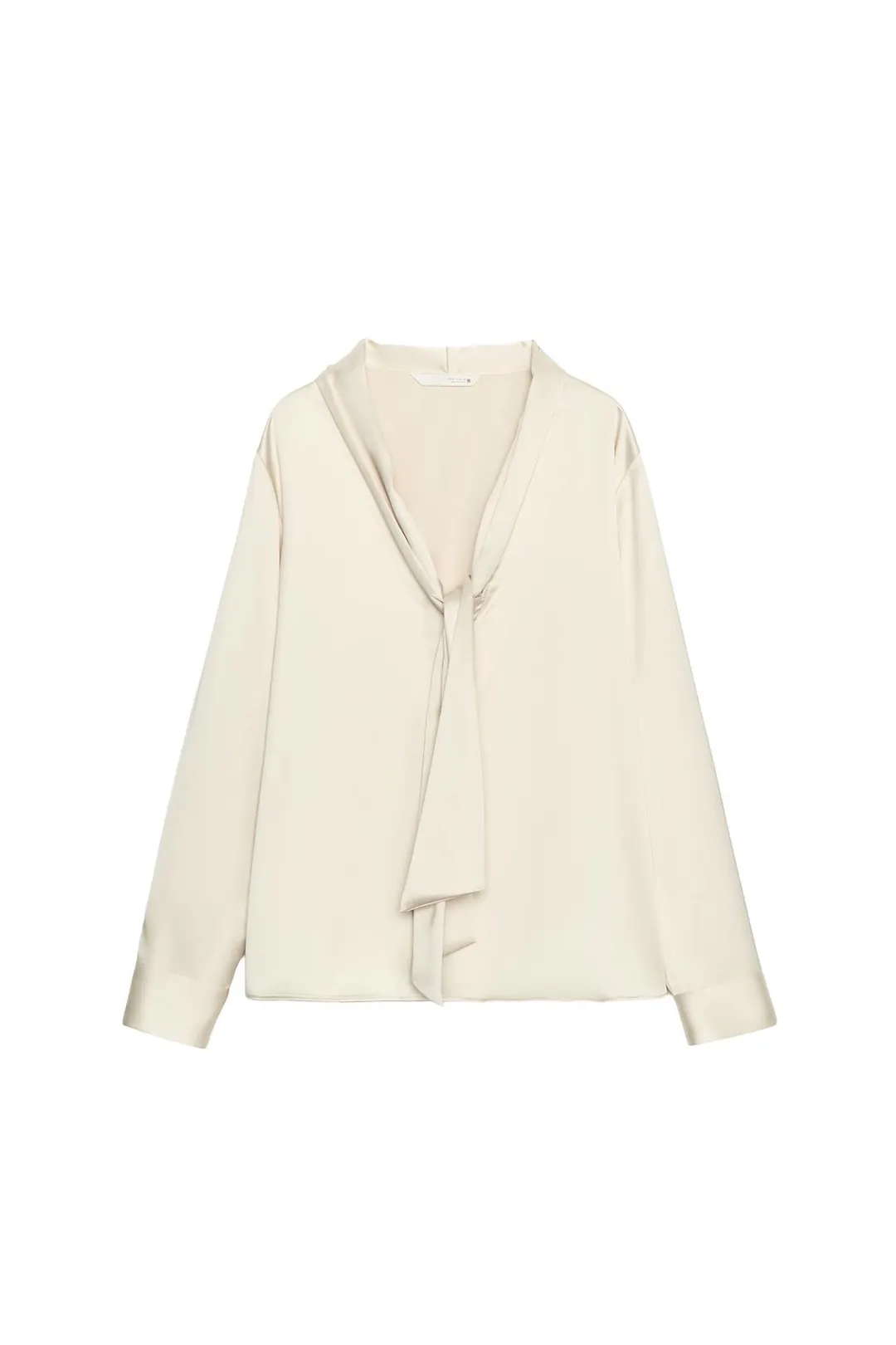Атласная блузка с шарфом, Zara