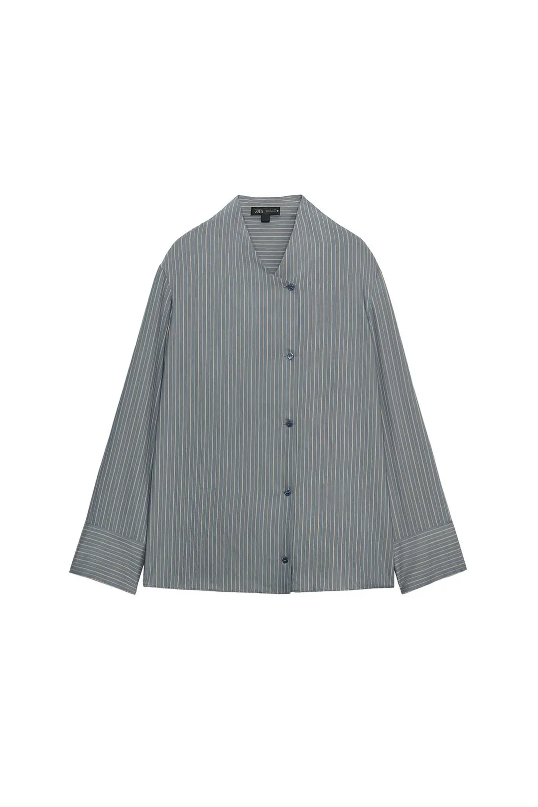 Рубашка на запах в полоску ZW Collection, Zara