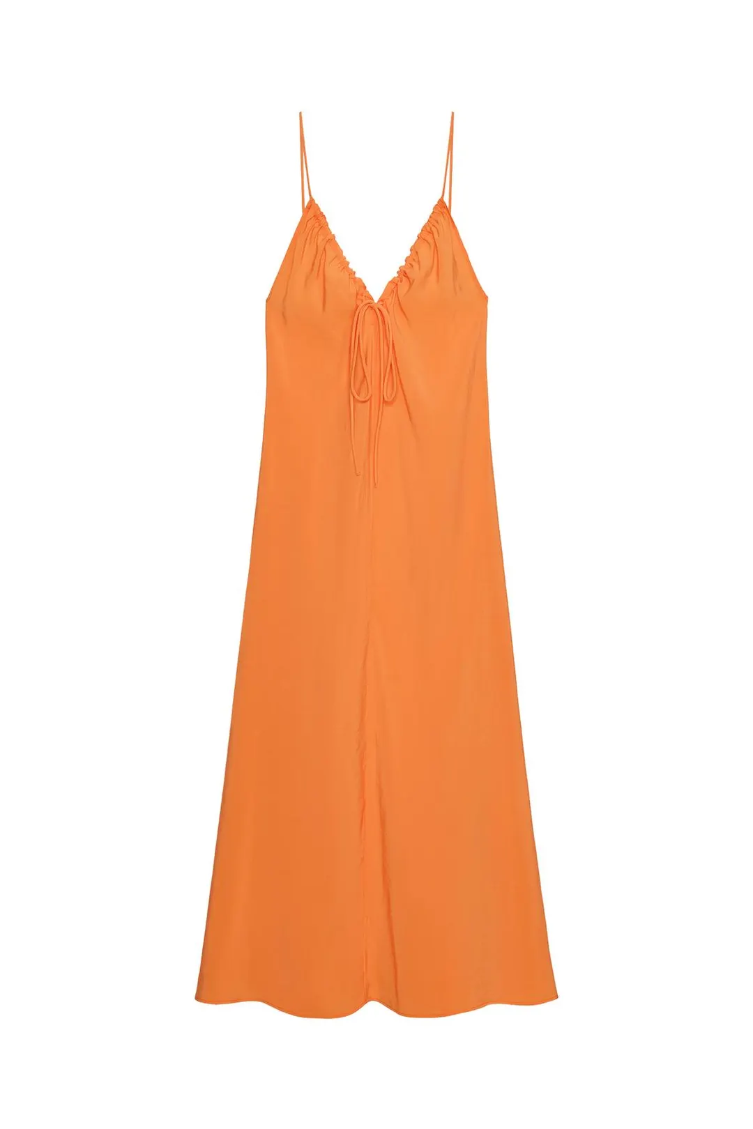Струящееся платье миди с завязкой, Zara