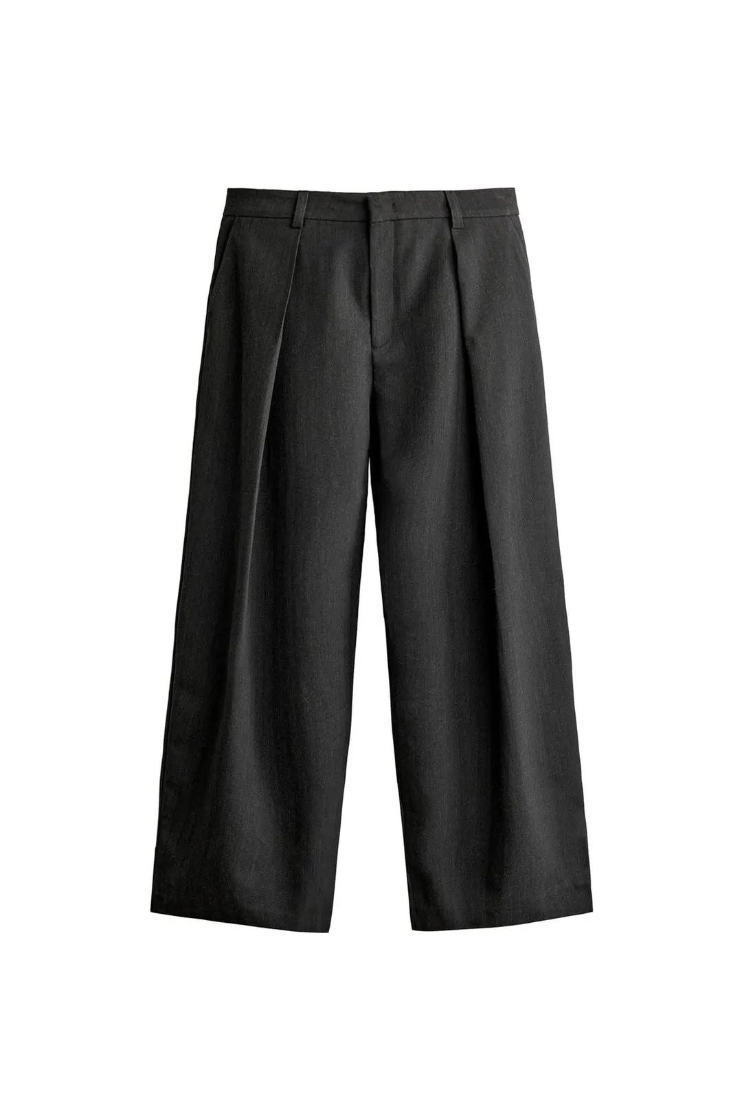 Брюки широкого кроя с встречной складкой, Zara