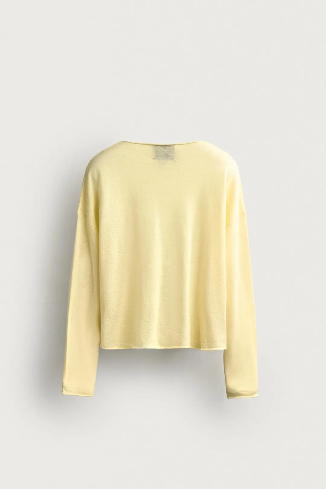 Джемпер укороченный из смеси льна и шерсти, Zara