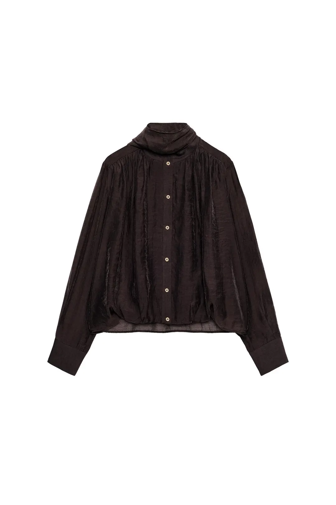 Рубашка с шарфом, Zara
