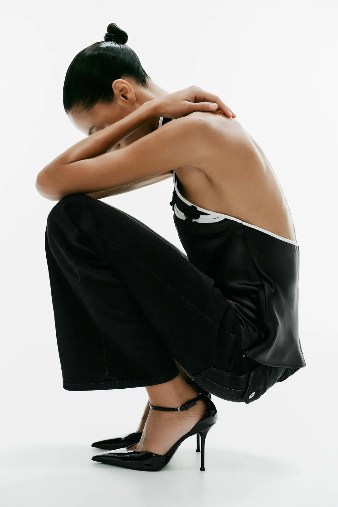 Туфли на каблуке под лакированную кожу, Zara