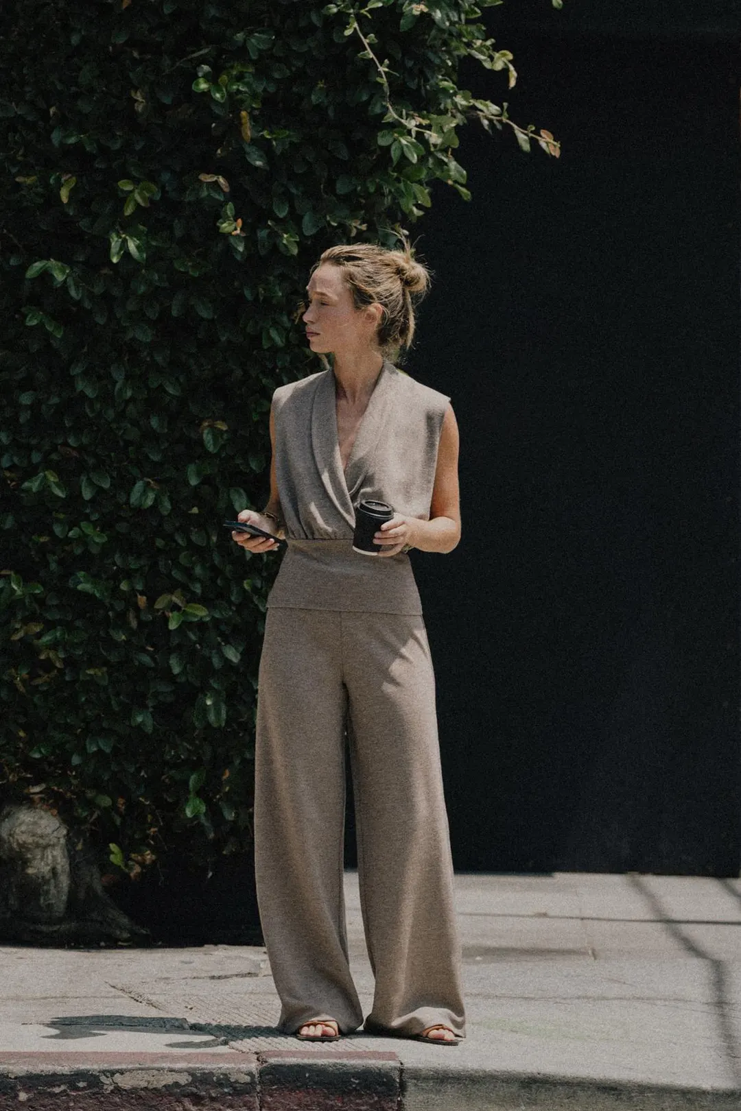Брюки базовые из пике, Zara