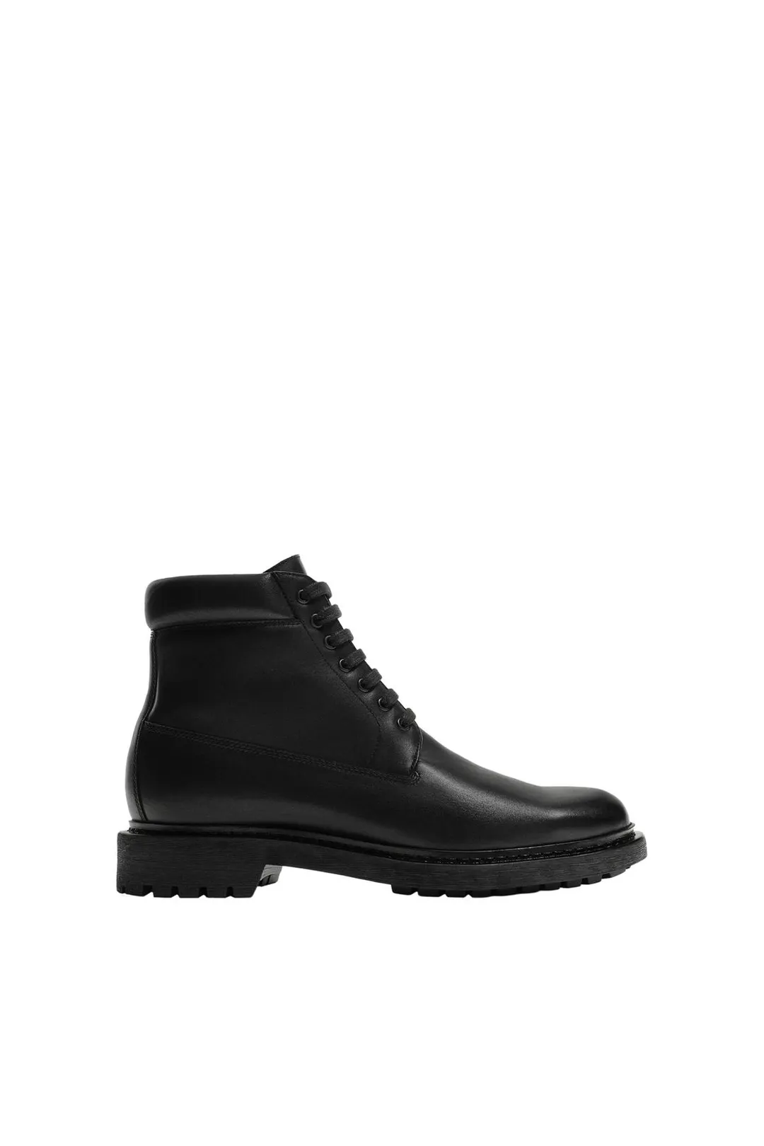 Кожаные ботинки на шнуровке, Zara