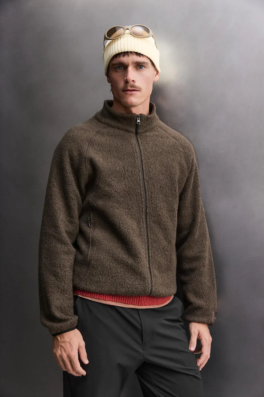 Флисовая куртка из смесовой шерсти MANTECO®, Zara