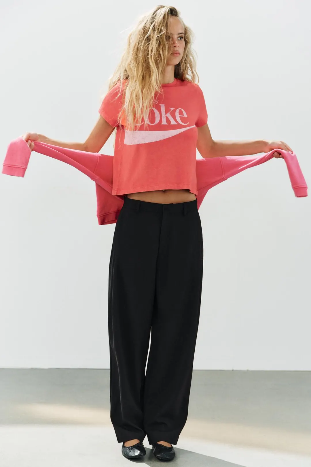 Брюки со складками, Zara