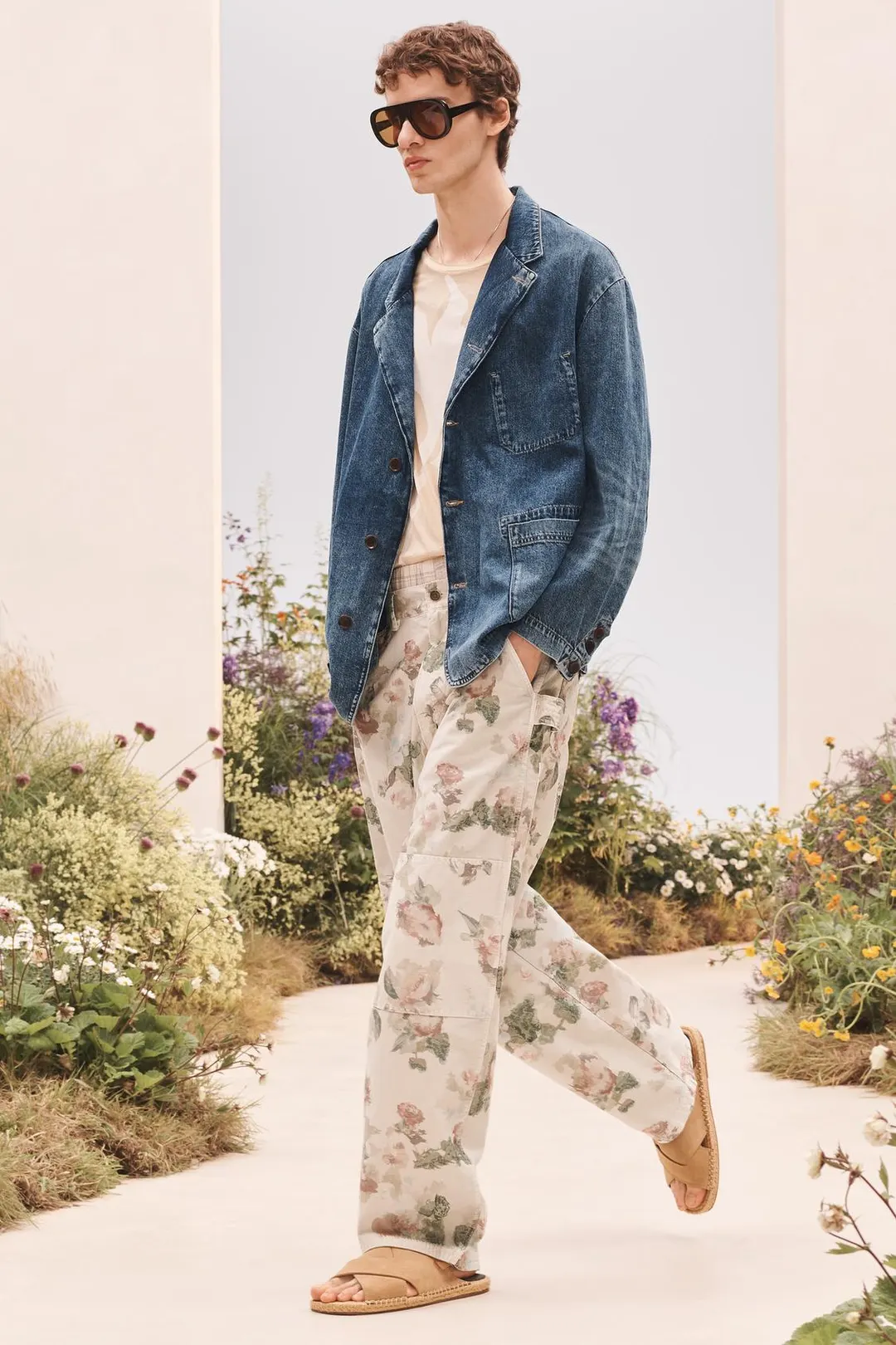 Брюки карго с цветочным принтом, Zara
