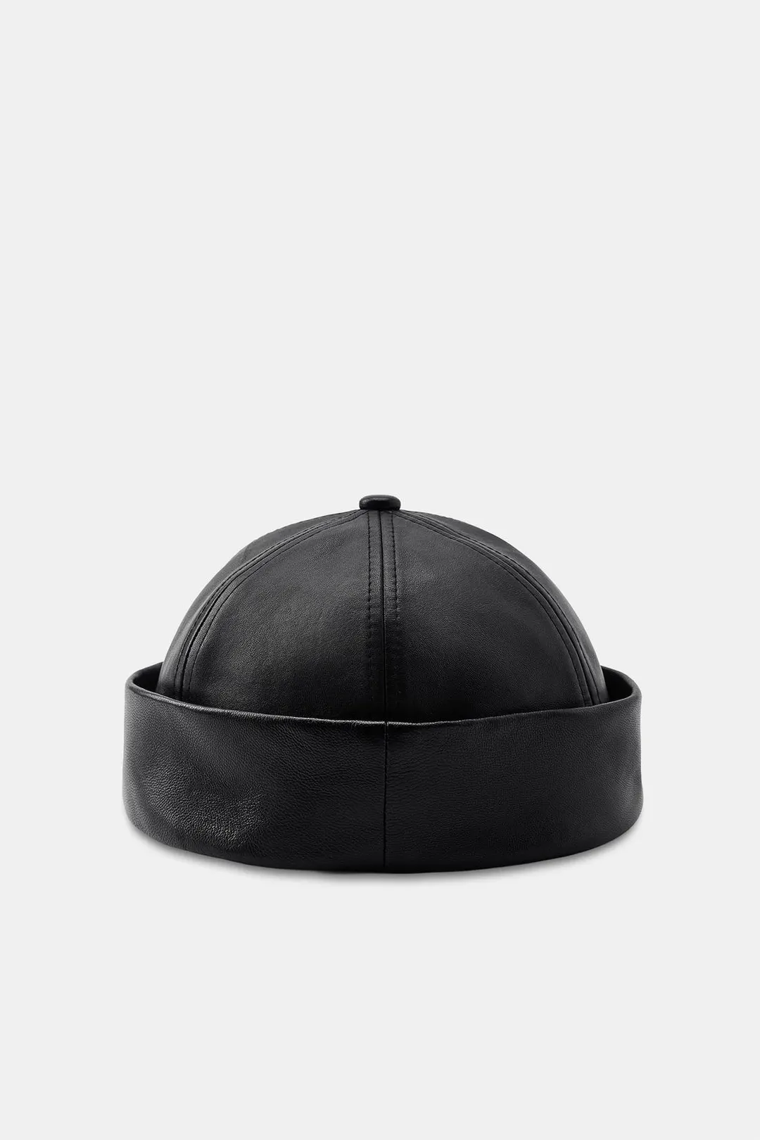 Шляпа из 100% кожи с отворотом, Zara