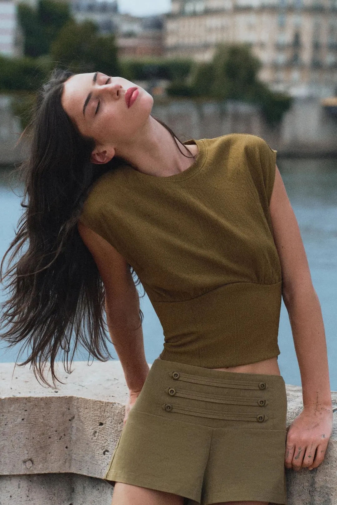 Топ фактурный в корсетном стиле, Zara