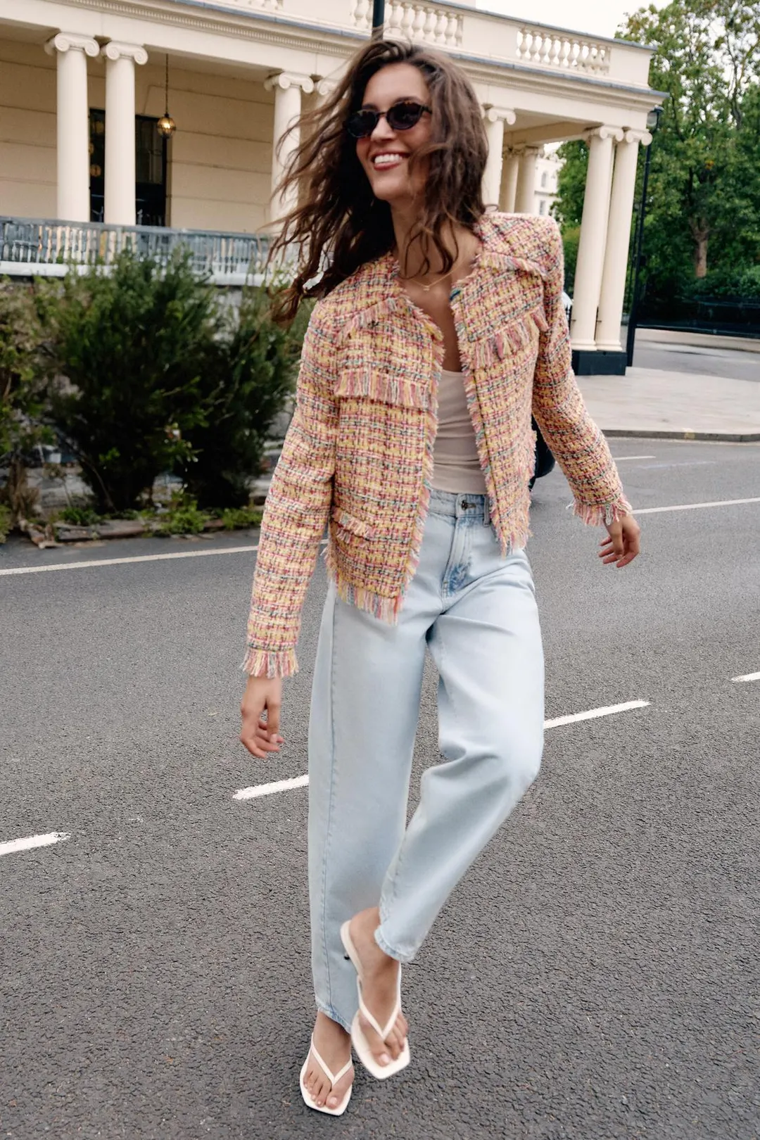 Блейзер фактурный с бахромой, Zara