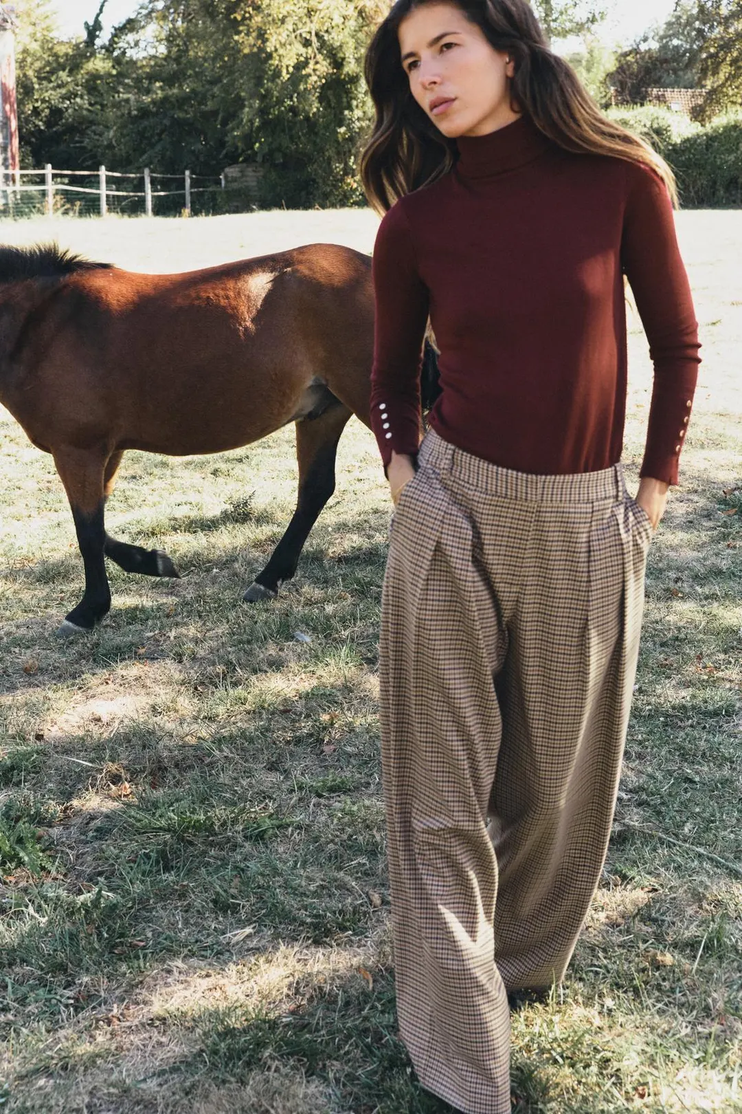 Базовый вязаный свитер с высоким воротником, Zara