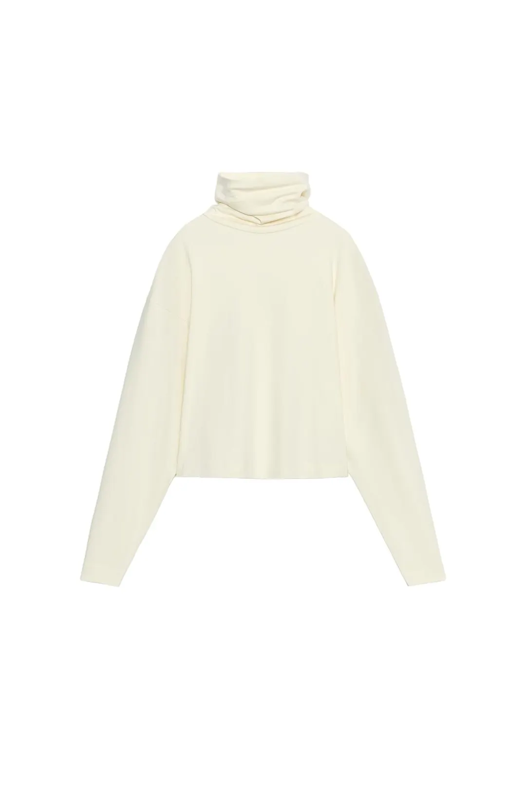 Футболка из интерлока с высоким воротником, Zara